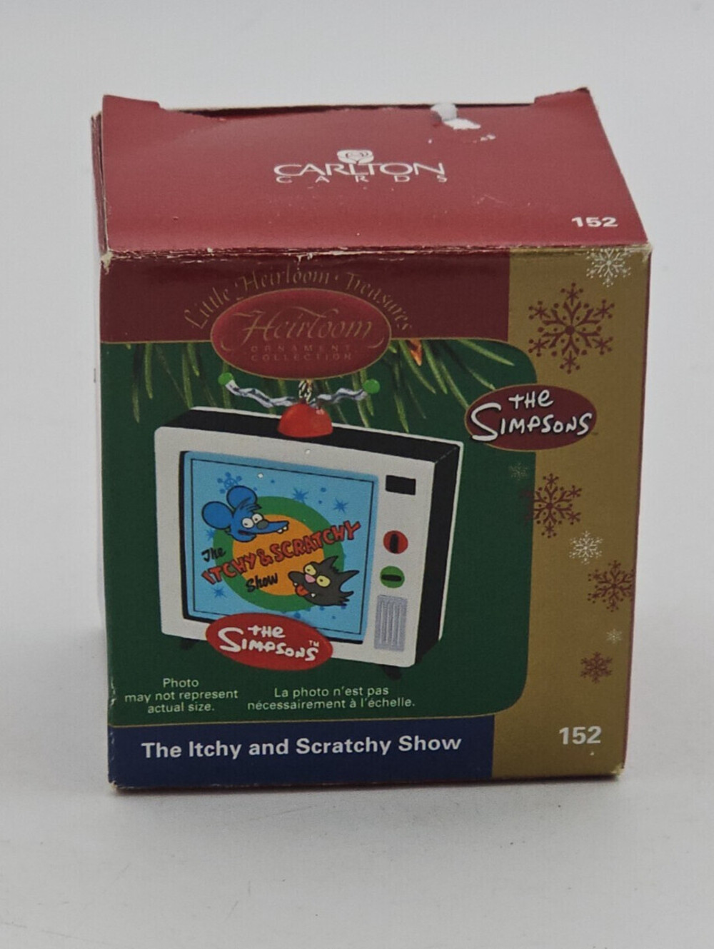 The Itchy and Scratchy Show NEW Simpsons TV Carlton LITTLE Treasures Ornament